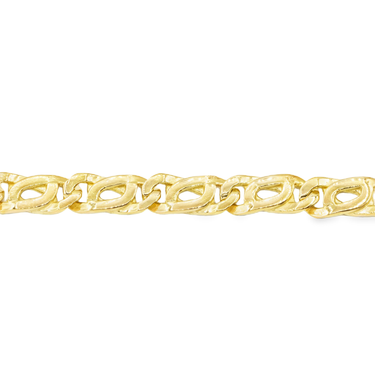 18K Solid Yellow Gold Mens Fancy Bracelet 6 mm